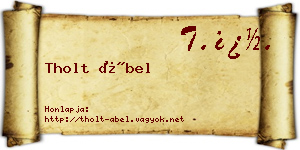 Tholt Ábel névjegykártya