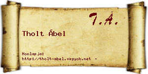 Tholt Ábel névjegykártya
